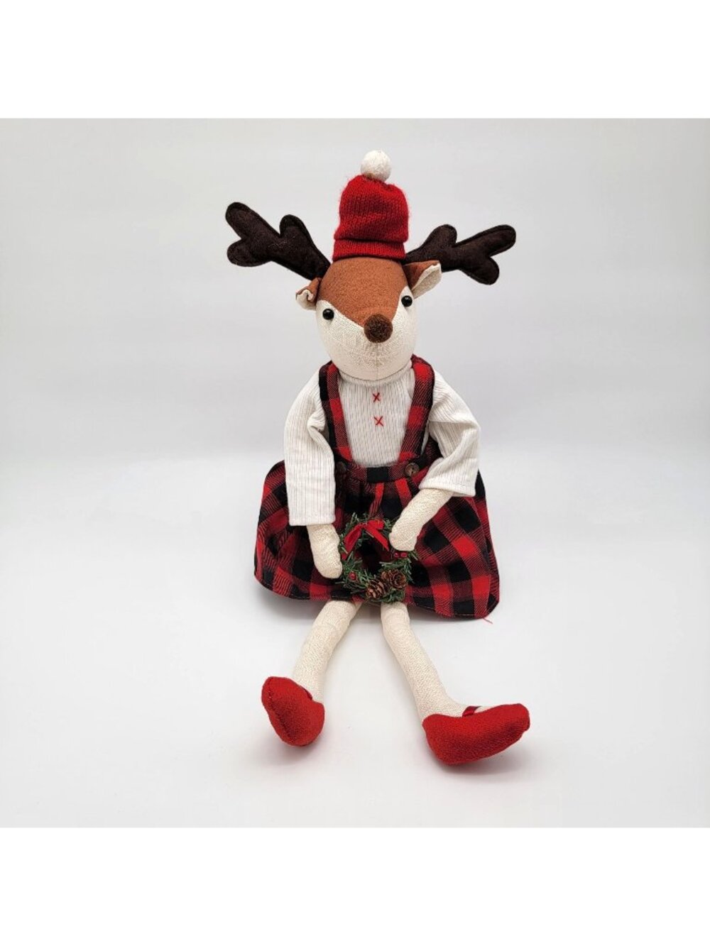 Pier 1 Imports Weighted Reindeer Christmas Decoration